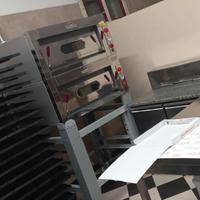 forno due camere e rastrelliera con 35 teglie