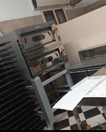 forno due camere e rastrelliera con 35 teglie