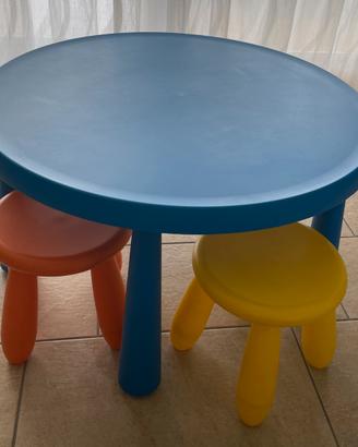 Tavolo bambini Ikea con sgabelli