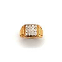 Anello oro giallo e diamanti