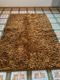 Tappeto Moderno Pelo Lungo 160x250 Marrone Chiaro