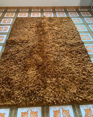 Tappeto Moderno Pelo Lungo 160x250 Marrone Chiaro