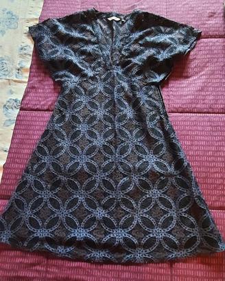 Abito donna in pizzo blu marca NAF NAF