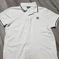 Polo Sergio Tacchini bianca, 100% cotone, taglia M