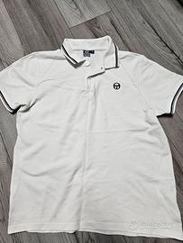 Polo Sergio Tacchini bianca, 100% cotone, taglia M