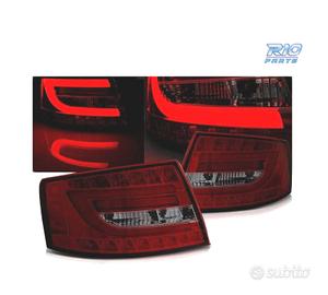 FANALI A LED BAR ROSSO PER AUDI A6 C6 SEDAN 04-08 