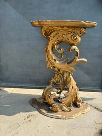 Consolle Rococó intagliata in legno