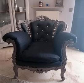 Poltrona barocca rivisitata in stile moderno