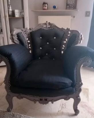 Poltrona barocca rivisitata in stile moderno