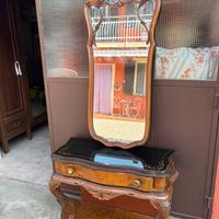 Consolle in legno + specchio