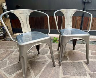 Sedie stile industriale in alluminio