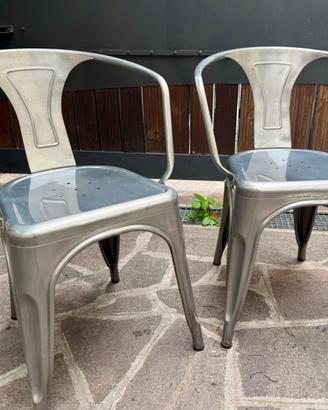 Sedie stile industriale in alluminio