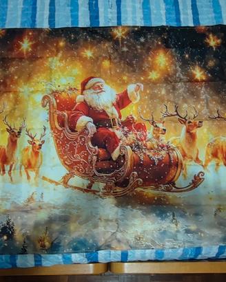 Tovaglia Natale Babbo Natale Renne 140x90 nuova
