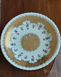 Piatto floreale dorato da collezione 