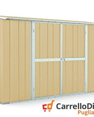 Casetta in lamiera per esterno 307x100cm beige