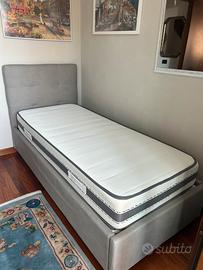 Letto contenitore e materasso singolo