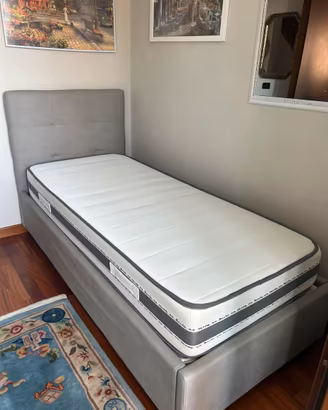 Letto contenitore e materasso singolo