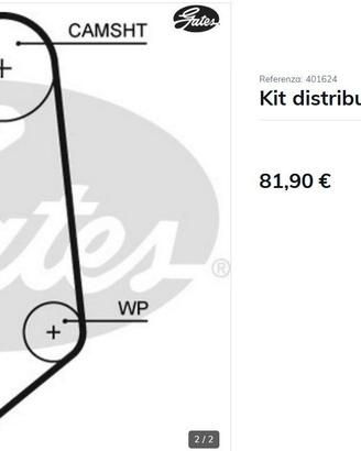 Kit cinghia distribuzione PowerGrip GatesK015627XS