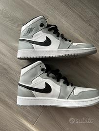 AIR JORDAN NIKE 1 MID LIGHT SMOKE GREY - TAGLIA 41