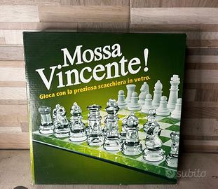 set scacchi Scacchiera in vetro  NUOVA mai usata 