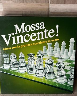 set scacchi Scacchiera in vetro  NUOVA mai usata 