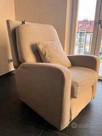 Poltrona reclinabile e con alzata, sfoderabile