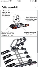 Portabici 4 bici per gancio di traino