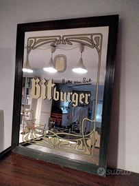 Birra Bitburger specchio vintage da Pub