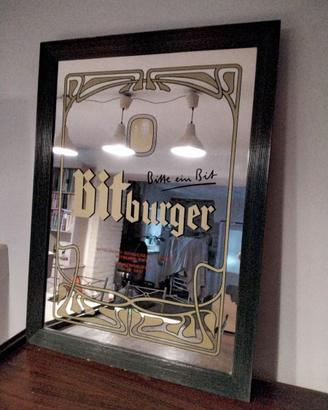 Birra Bitburger specchio vintage da Pub