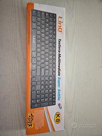 TASTIERA MULTIMEDIALE SUPER SOTTILE +3 TAPPETINI