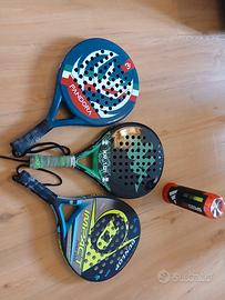 racchette da padel e palline