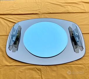 Specchio con applique in vetro di Veca - anni ‘70