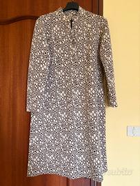 abito lungo donna fantasia bianco nero grigio