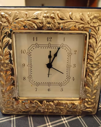 Orologio da Tavolo Vintage Cornice Argento