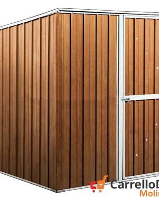 Box da giardino lamiera 175x185cm 2,92mq fin legno