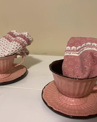 Set Clayre & Eef – Tazze da Latte con Piattini