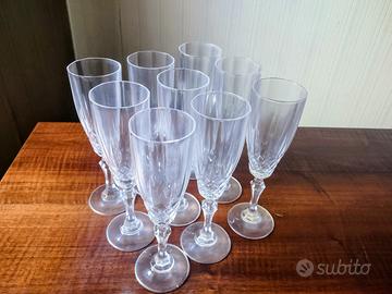bicchieri flute 9 pezzi