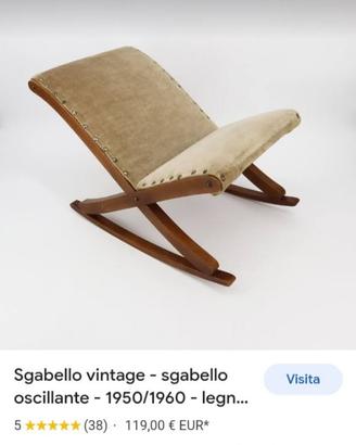 Sgabello antico poggiapiedi