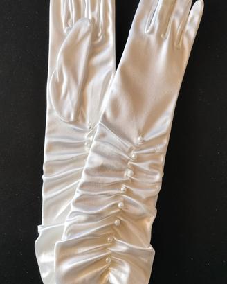 Guanti da sposa con perline 