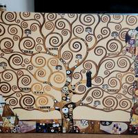 L' albero della vita-Klimt stampa su tela 126x66cm