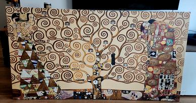 L' albero della vita-Klimt stampa su tela 126x66cm