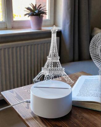 Lampada LED 3D Torre Eiffel – idea pensierino