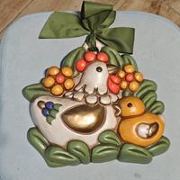 Formella grande Thun gallo e pulcino