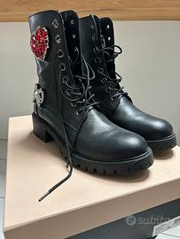 Anfibi Twinset in pelle
