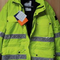 Giacca doppia in reflexite con cappuccio e maniche