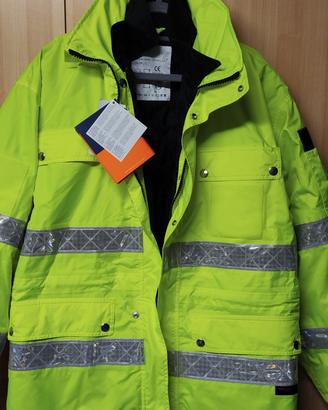 Giacca doppia in reflexite con cappuccio e maniche