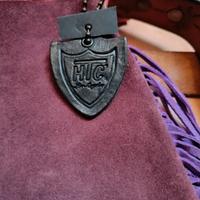 Borsa in pelle scamosciata due colori 