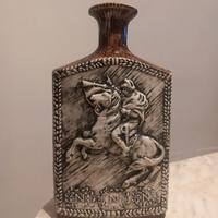 Bottiglia anni 50/60 in ceramica smaltata per coll