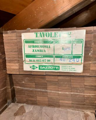 Parquet in Afrormosia Gazzotti  - STOCK COMPLETO