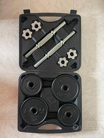 kit manubri conponibili + due dischi da 5kg